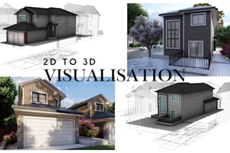convert 2d architectural drawings to a 3d model in  rhino