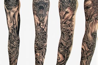 design a modern and minimalist tattoo design