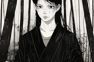 draw a character in manga style