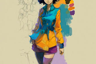 draw your character into a anime style