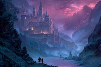draw anime background art and concept art illustartion