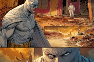 illustrate graphic novel comic book