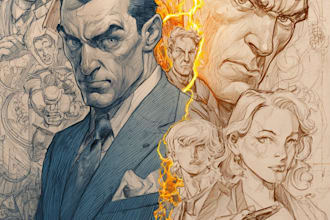 comic book illustration with comic book illustrator