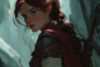 draw stylized fantasy character art and original characters