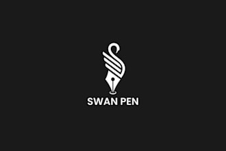 make luxury swan logo with modern and classy style