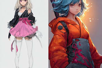 draw an anime character illustration