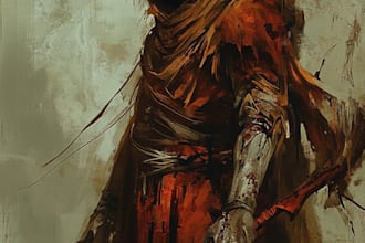 draw dark, punk, goth, horror character in comic like style