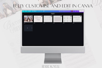 provide a premade acuity scheduling template editable in canva
