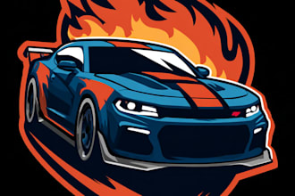 create expert racing illustrations and logo