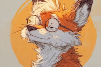 make a cute furry art and concept art