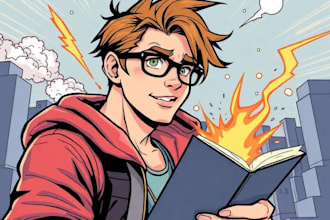 comic book illustration with comic book illustrator