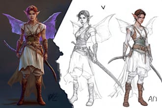 illustrate concept art, fanart or commissions for you