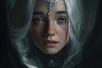 draw an unusual fantasy portrait for you
