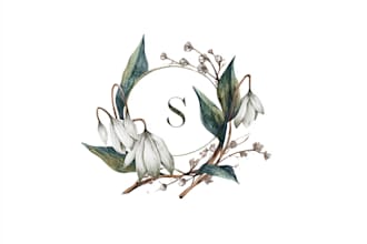 design hand drawn minimalist feminine boho botanical logo