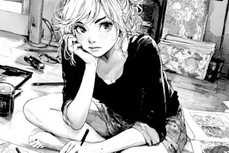 draw great manga pages for you