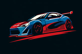 design a unique and professional car logo for your brand