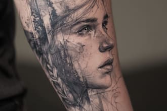 design a modern and minimalist tattoo design
