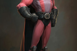 design professional superhero characters