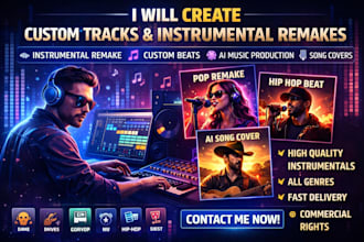 remake ai music, cover song and backing track in any genre