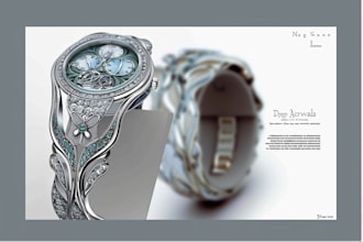design jewelry watch, belt, shawl sketch