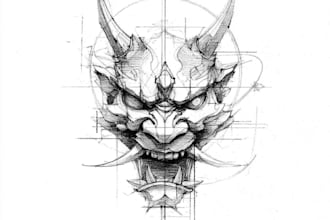 design a custom cover up tattoo drawing for you