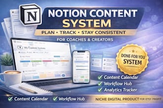create notion content planner system for coaches and creator