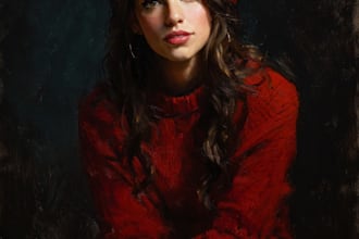 create real hand made oil painting portrait on canvas