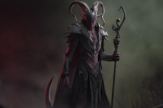 draw horror character art and horror character design