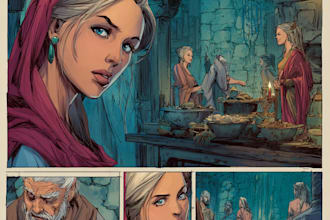 draw graphic novel comic book page