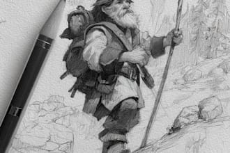 draw a fantasy sketchy illustration