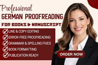 line and copy edit proofread german ebook german article fiction novel editor