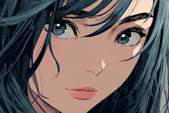 make illustration in anime or manga style