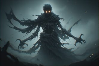 draw horror character art