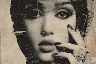 your vintage album cover art and single cover