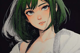 draw beautiful anime illustration