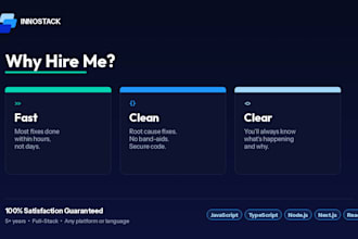 fix bugs for your website or software