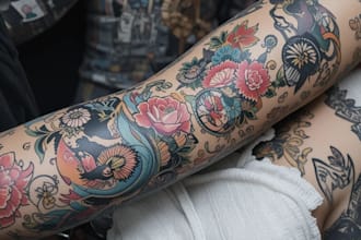draw a custom tattoo design as a tattoo artist