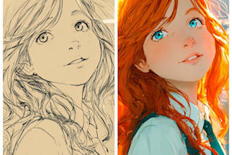draw your portrait in anime or manga style