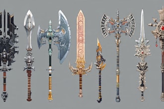 design unique weapons illustrations