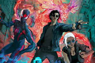 comic book illustration, comic graphic novel