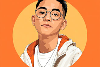 drawing cartoon vector portrait