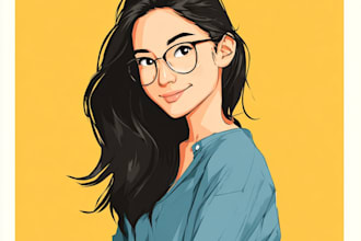 draw cartoon vector portrait with your face