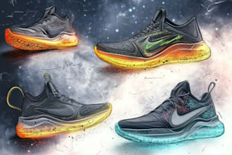 design trendy footwear shoe illustration