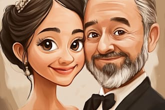 make couple portrait illustration