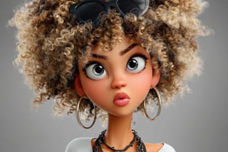 draw a cute cartoon character art