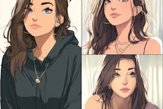draw anime portrait or orginal character avatar for you pfp