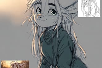 draw art of you furry characters for you
