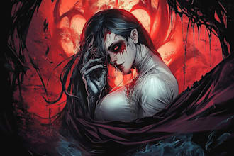 do a horror character art and horror character design