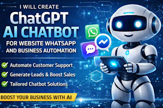 develop ai chatbot for website whatsapp and sales automation