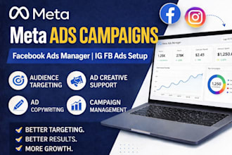 set up and manage meta ads campaign facebook ads manager ig fb ads setup